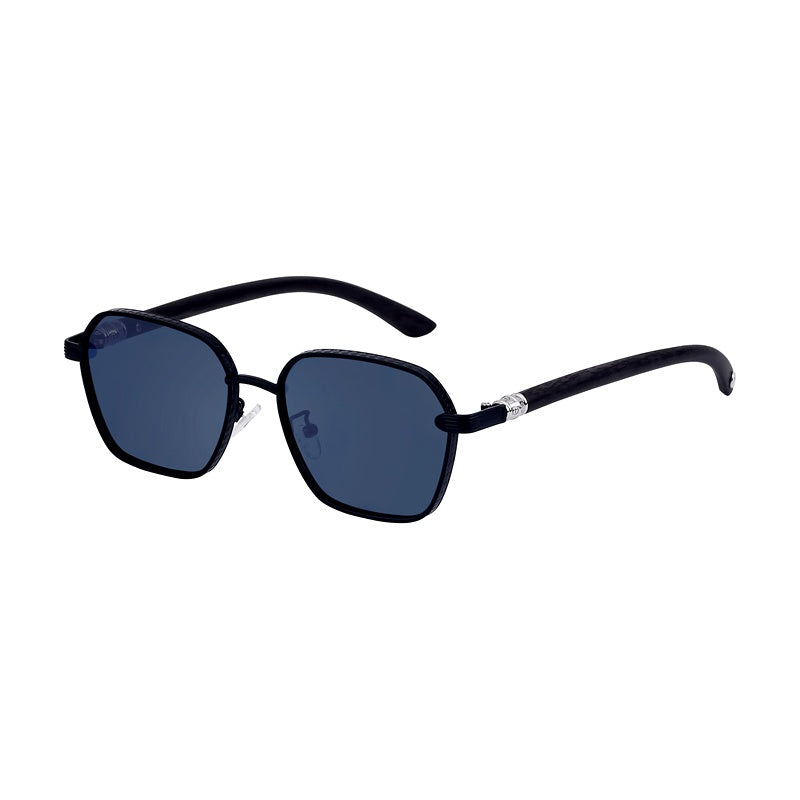 Geometric Frames, Fashion Sunglasses | Wood-Grain Temple for travel and street-style outfits | JD-2A670-2