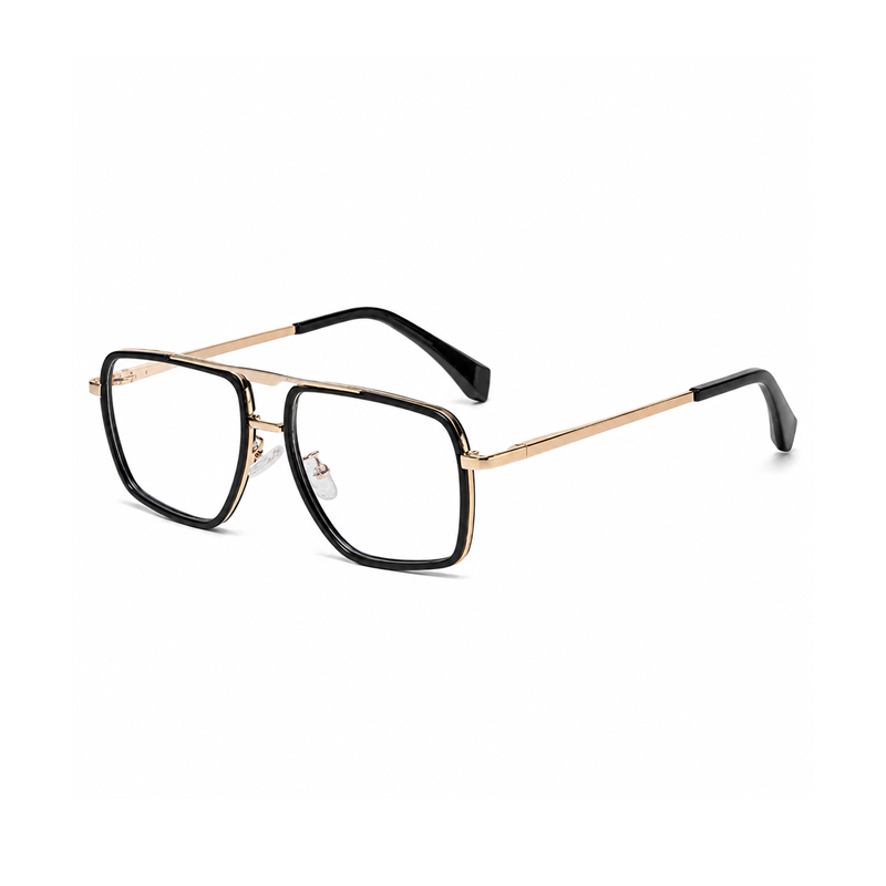 Photochromic Square Double-Bridge Sunglasses | UV400 Everyday Sunwear | HL-82254B