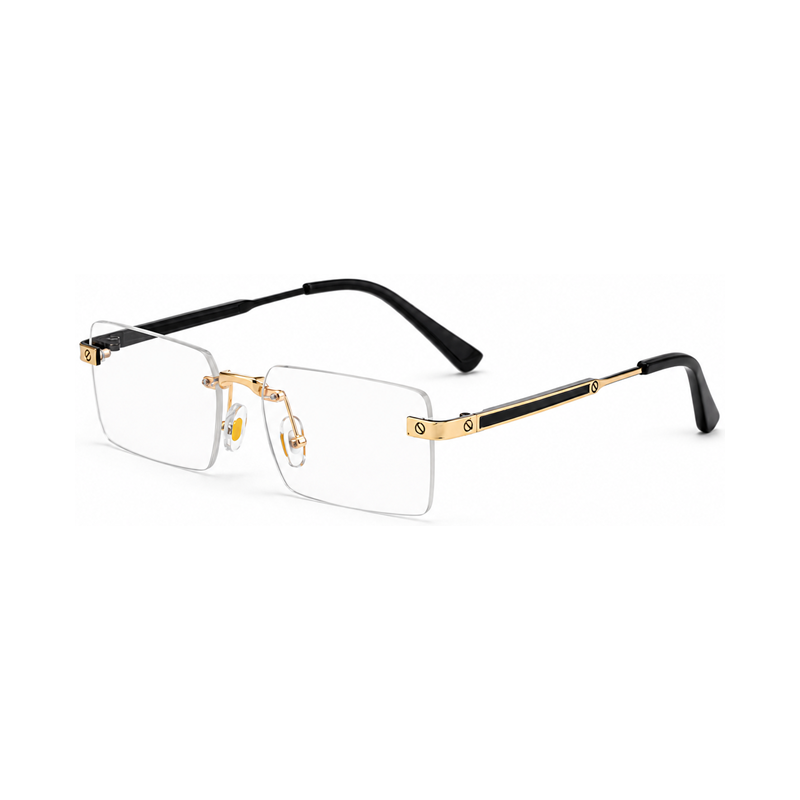 Slim Rimless Rectangle Sunglasses | Minimal Statement Eyewear for Everyday Styling | WF-5G479