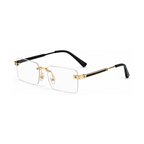 Slim Rimless Rectangle Sunglasses | Minimal Statement Eyewear for Everyday Styling | WF-5G479