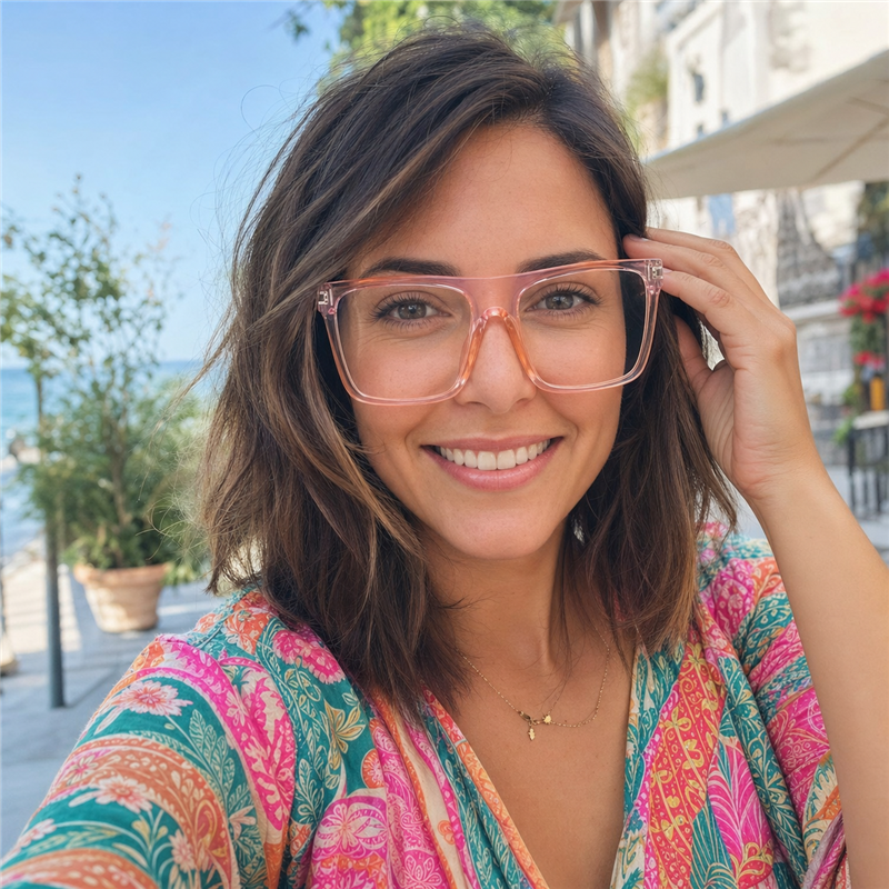 Statement Square Full-Rim Optical Glasses | Prescription-Ready Eyewear for Work and Daily Wear | HL-95041B