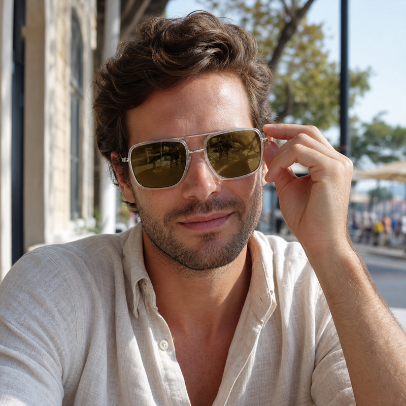 Fashion Square Optical Glasses with Spring Temples | Prescription-Ready Everyday Eyewear | HL-82254