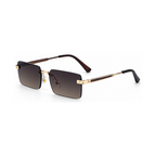Slim Rimless Rectangle Sunglasses | Minimal Statement Eyewear for Everyday Styling | WF-5G479