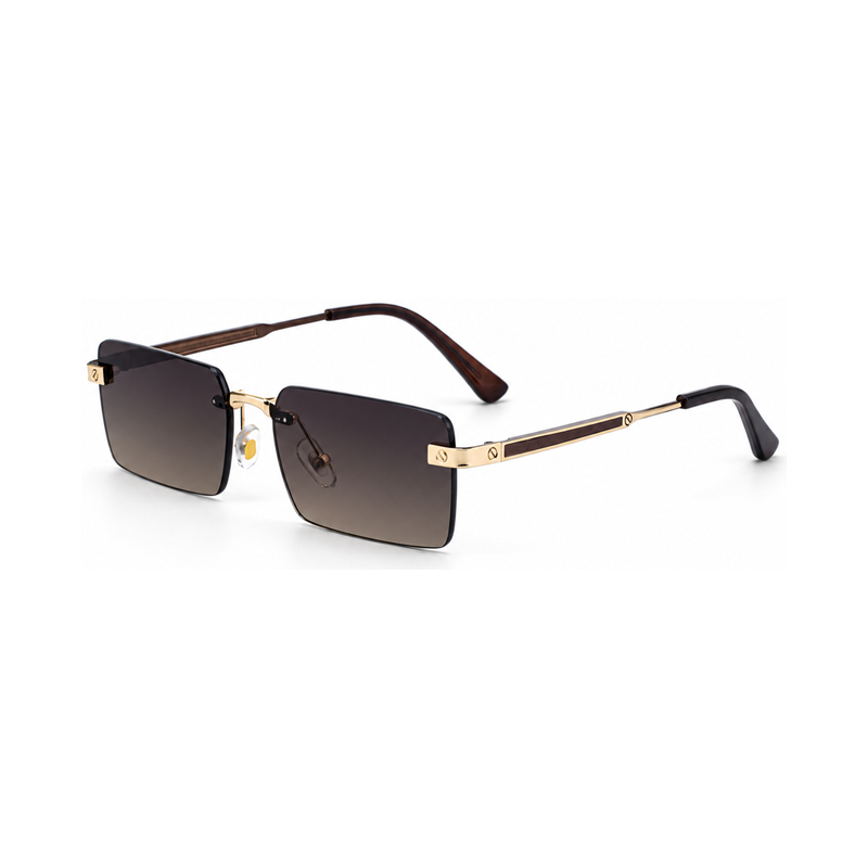 Slim Rimless Rectangle Sunglasses | Minimal Statement Eyewear for Everyday Styling | WF-5G479