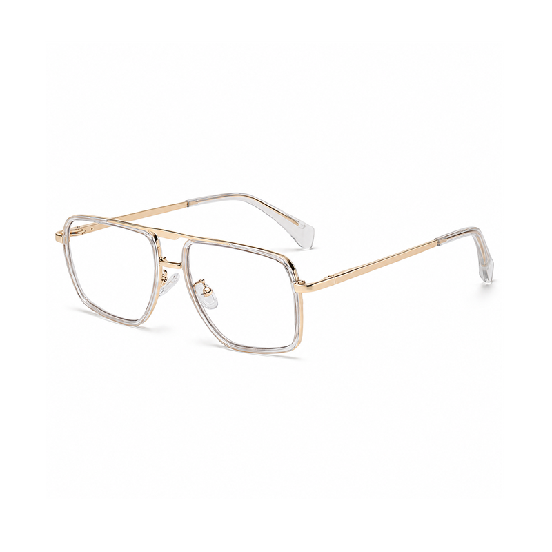 Photochromic Square Double-Bridge Sunglasses | UV400 Everyday Sunwear | HL-82254B