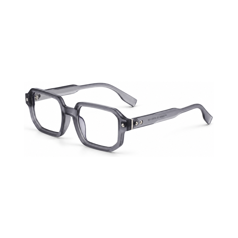 Sculpted Square Optical Glasses with Double-Rivet Temple Detail | Bold Everyday Eyewear | FY-99286