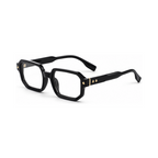 Sculpted Square Optical Glasses with Double-Rivet Temple Detail | Bold Everyday Eyewear | FY-99286