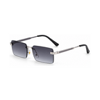 Slim Rimless Rectangle Sunglasses | Minimal Statement Eyewear for Everyday Styling | WF-5G479