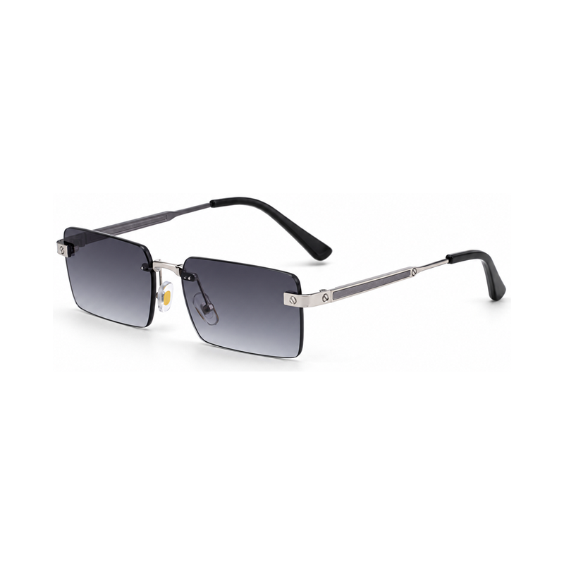 Slim Rimless Rectangle Sunglasses | Minimal Statement Eyewear for Everyday Styling | WF-5G479