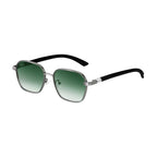 Geometric Frames, Fashion Sunglasses | Wood-Grain Temple for travel and street-style outfits | JD-2A670-2