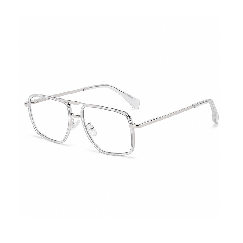 Photochromic Square Double-Bridge Sunglasses | UV400 Everyday Sunwear | HL-82254B