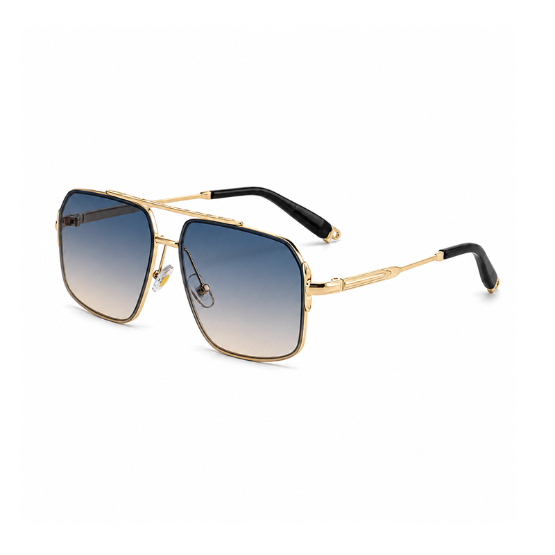 Photochromic Square Double-Bridge Sunglasses | UV400 Everyday Sunwear | WF-5G457