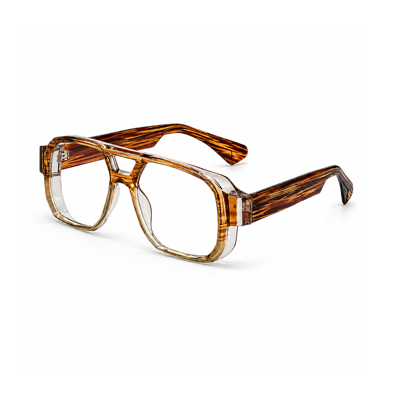 Oversized Square Double-Bridge Sunglasses | Gradient-Lens Statement Eyewear | ZT-99326