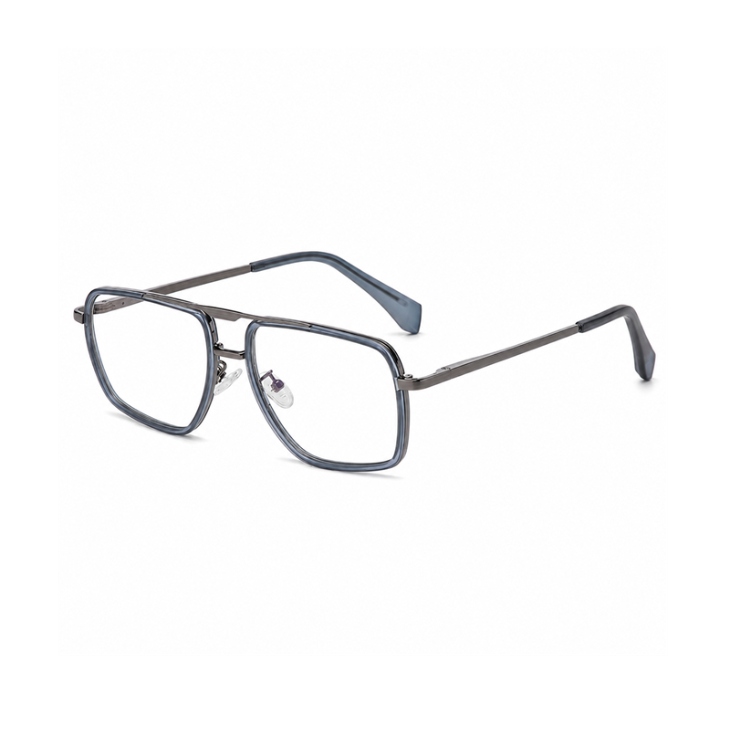 Photochromic Square Double-Bridge Sunglasses | UV400 Everyday Sunwear | HL-82254B