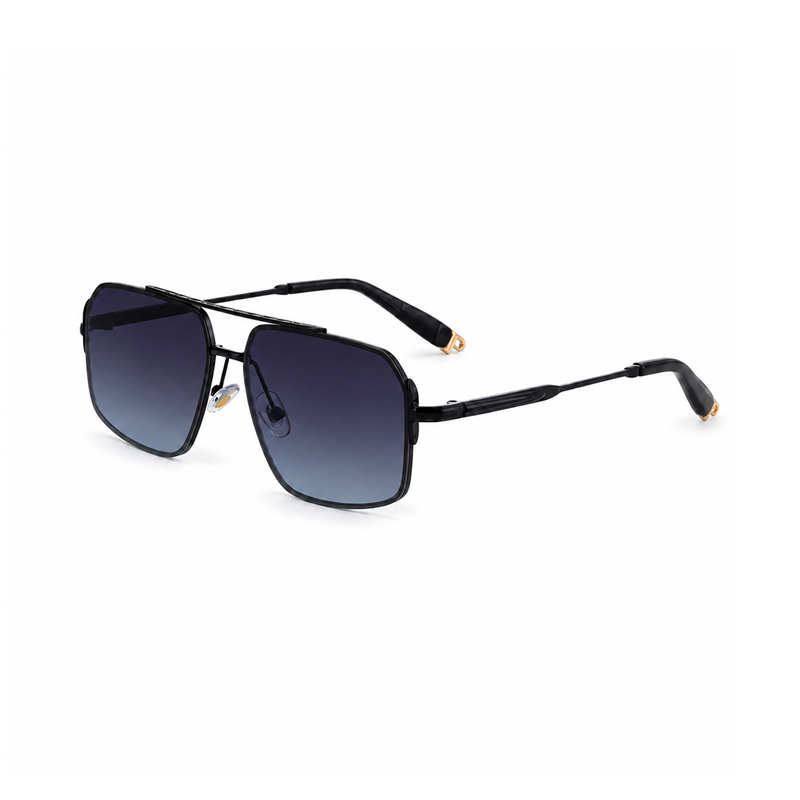 Photochromic Square Double-Bridge Sunglasses | UV400 Everyday Sunwear | WF-5G457