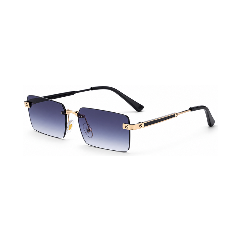 Slim Rimless Rectangle Sunglasses | Minimal Statement Eyewear for Everyday Styling | WF-5G479