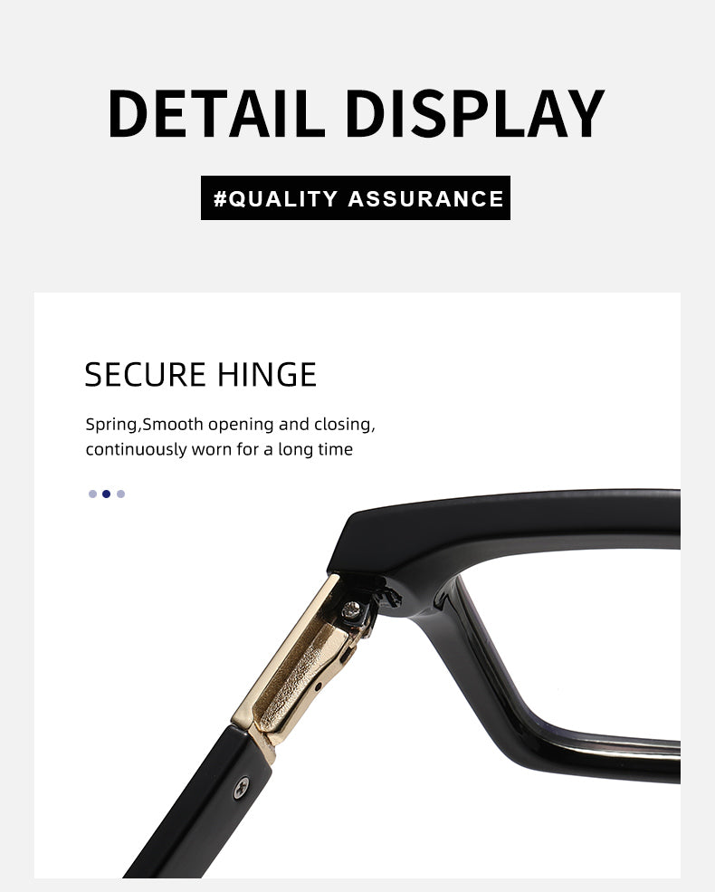Square Frames, Photochromic Sunglasses | Spring Hinge for commuting and changing light | ZS-95020