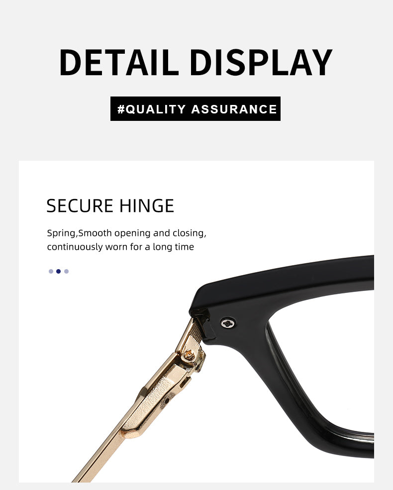 Square Frames, Photochromic Sunglasses | Spring Hinge for commuting and changing light | ZS-95018
