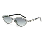 Slim Oval Sunglasses | Minimal Rivet Detail Eyewear | 10812