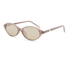 Slim Oval Sunglasses | Minimal Rivet Detail Eyewear | 10812
