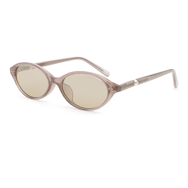 Slim Oval Sunglasses | Minimal Rivet Detail Eyewear | 10812