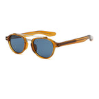Rounded Geometric Double-Bridge Sunglasses | Metal-Bar Rivet-Detail Eyewear | 10818P