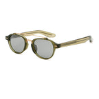 Rounded Geometric Double-Bridge Sunglasses | Metal-Bar Rivet-Detail Eyewear | 10818P