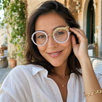 Blue Light Glasses in a statement round profile | Screen-Ready Lens | ZS-88203