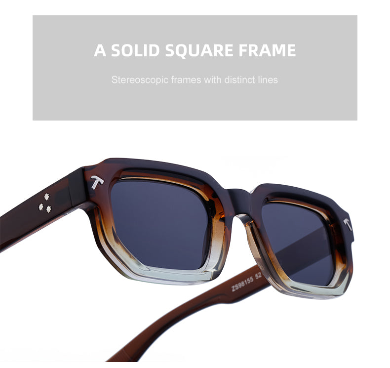 Fashion Sunglasses in a vintage geometric profile | Small Frame | ZS-98155