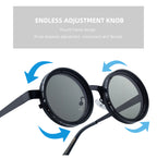 Adjustable ND Sunglasses in a trend-forward round profile | Adjustable Tint Lens | XH-2318