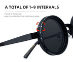 Adjustable ND Sunglasses in a trend-forward round profile | Adjustable Tint Lens | XH-2318