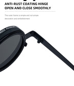 Adjustable ND Sunglasses in a trend-forward round profile | Adjustable Tint Lens | XH-2318