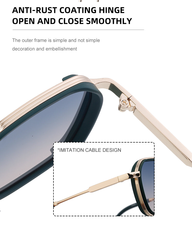 Trend-Forward Geometric Fashion Sunglasses with Small Frame | WF-5G69