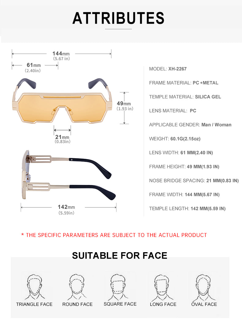 Trend-Forward Shield Blue Light Glasses with Screen-Ready Lens | XH-2267