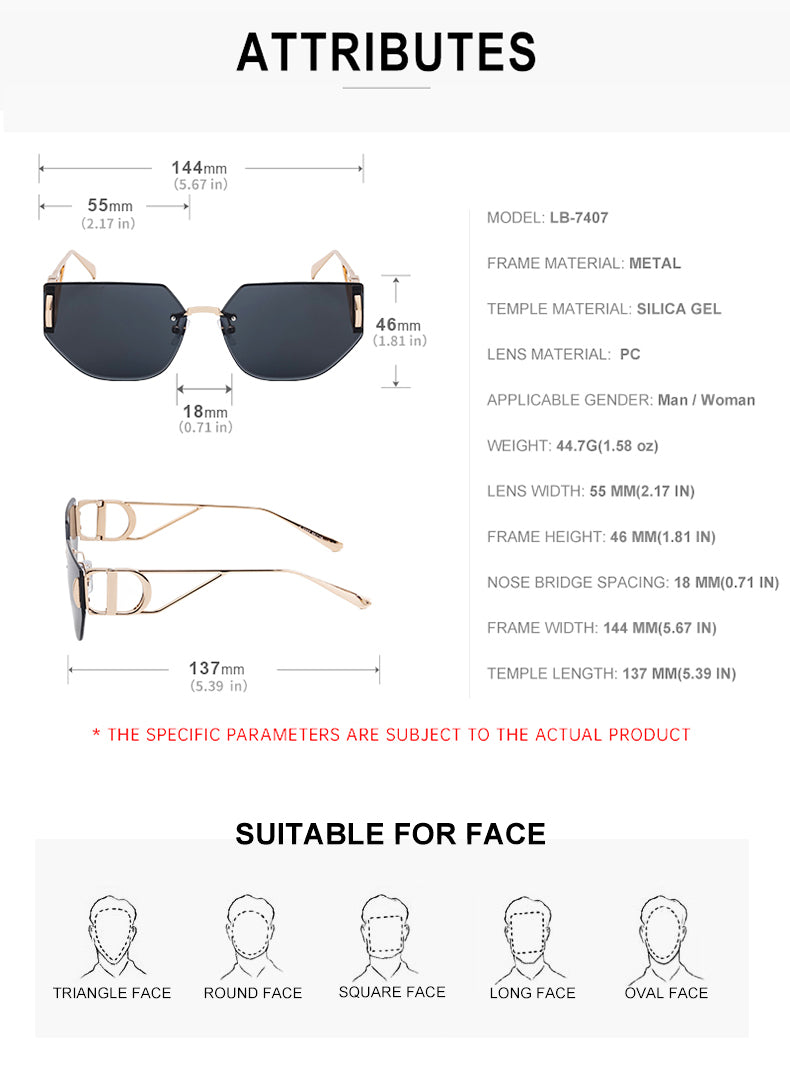 Fashion Sunglasses in a statement cat-eye profile | Statement Style | LB-7407