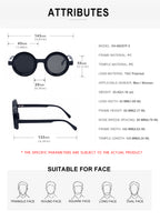 Round Frames, Adjustable ND Sunglasses | Adjustable Tint Lens for driving and variable-light conditions | XH-98357P-2