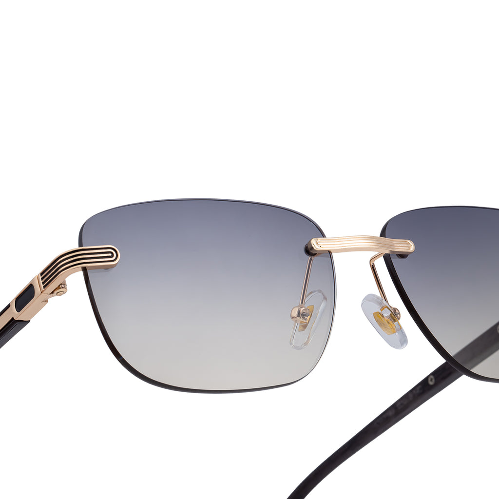 Photochromic Sunglasses in a trend-forward square profile | Small Frame + Wood-Grain Temple | ZX-3193