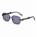 Oversized Square Gradient Sunglasses with Layered Temple Detail | Refined Statement Eyewear | DG-98720