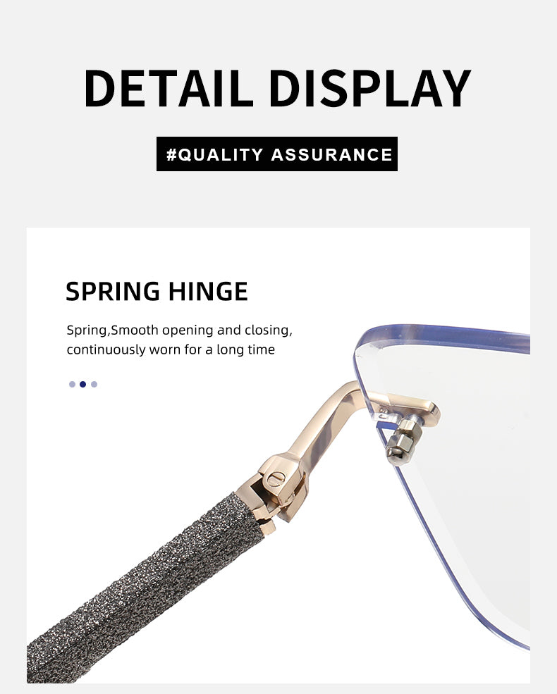 Spring Hinge + Diamond-Cut Edge Geometric Photochromic Sunglasses | Made for commuting and changing light | KJL-95030