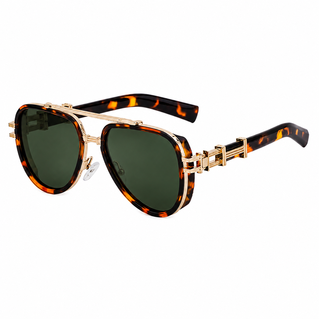 Polarized Sunglasses in a trend-forward aviator profile | Double Bridge | ZS-98243P