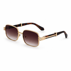 Oversized Square Gradient Sunglasses with Layered Temple Detail | Refined Statement Eyewear | DG-98720