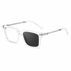 Square Frames, Photochromic Sunglasses | Spring Hinge for commuting and changing light | ZS-95018