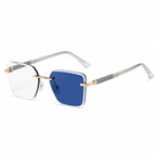 Spring Hinge + Diamond-Cut Edge Geometric Photochromic Sunglasses | Made for commuting and changing light | KJL-95030