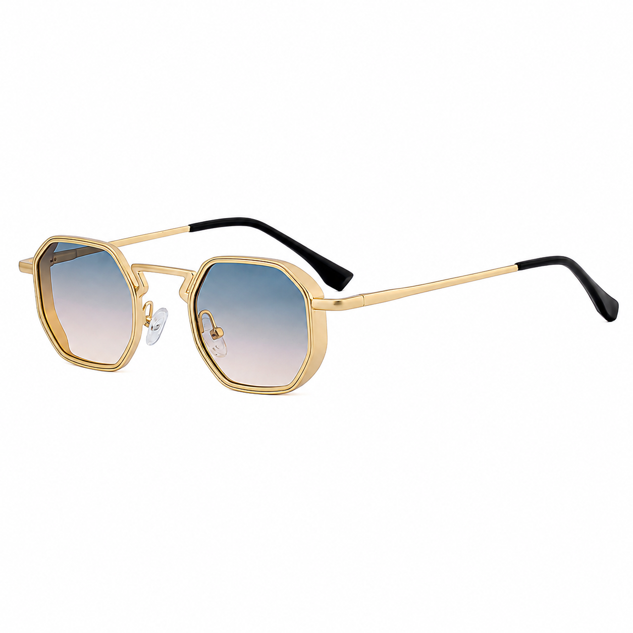 Geometric Frames, Fashion Sunglasses | Spring Hinge for travel and street-style outfits | KSL-98283