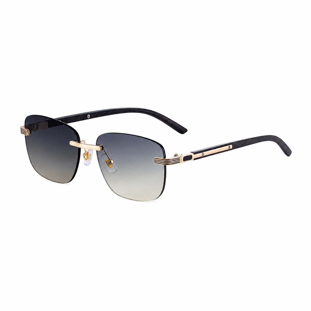 Photochromic Sunglasses in a trend-forward square profile | Small Frame + Wood-Grain Temple | ZX-3193