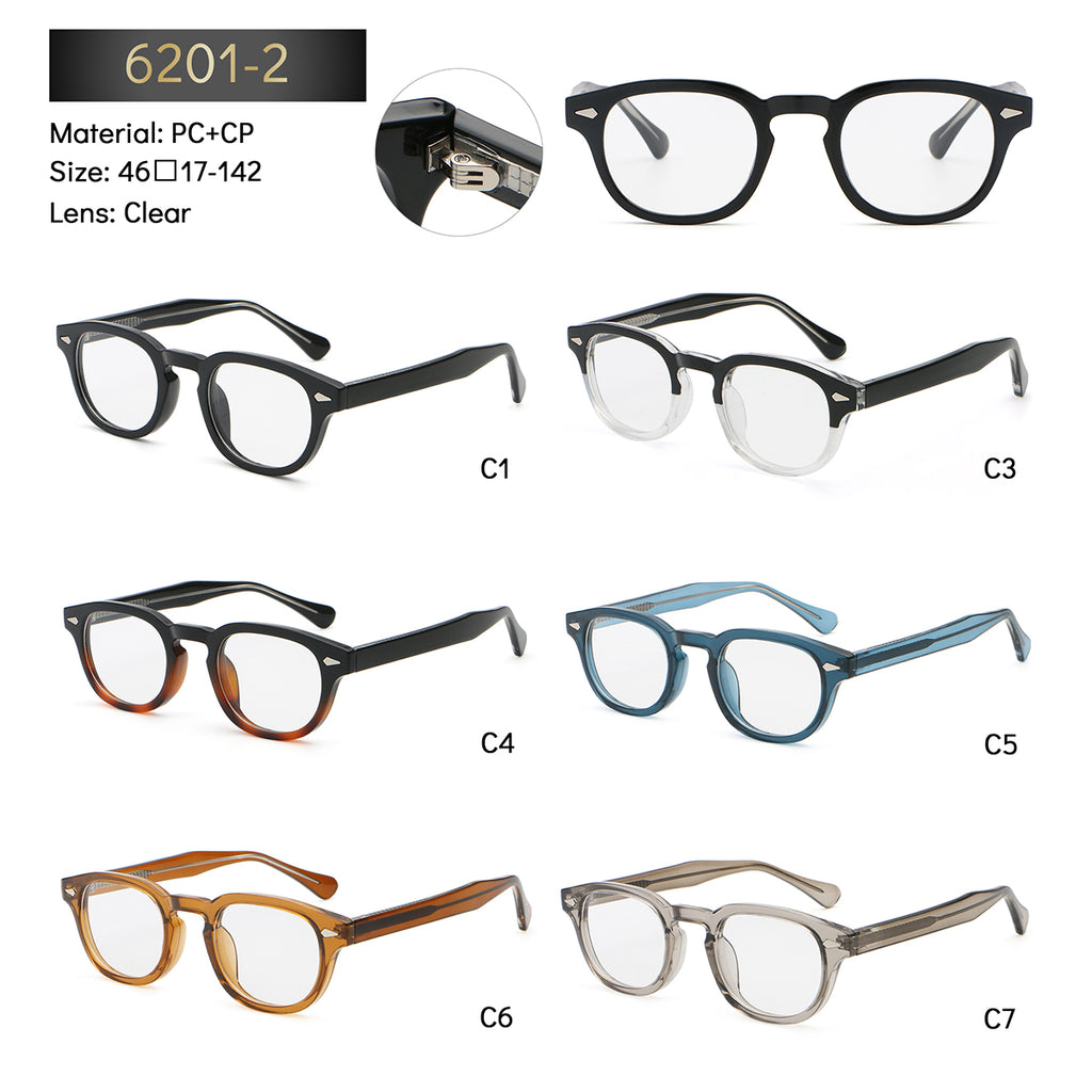 Rounded-Square Keyhole-Bridge Sunglasses | UV400 Everyday Lifestyle Eyewear | 6201