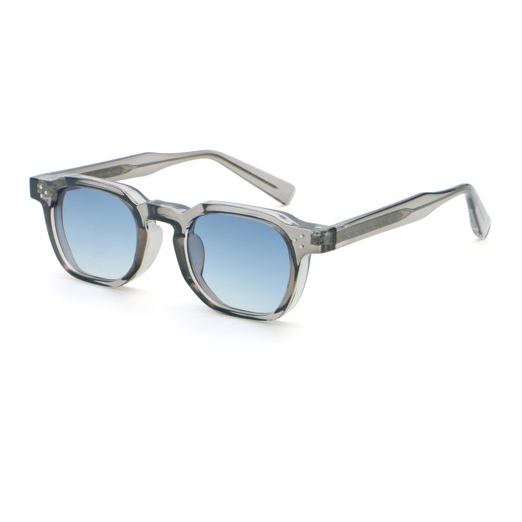 Soft-Square Gradient Sunglasses | Textured Temple Detail Eyewear | 6239