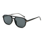 Square Double-Bridge Polarized Sunglasses | Navigator-Inspired UV400 Eyewear | 6253P