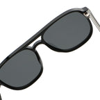 Square Double-Bridge Polarized Sunglasses | Navigator-Inspired UV400 Eyewear | 6253P