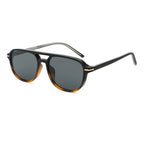 Square Double-Bridge Polarized Sunglasses | Navigator-Inspired UV400 Eyewear | 6253P